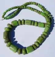42.8 gram rare GASPEITE tumbled nice BEADS 18 inch strand NATURAL colored stone