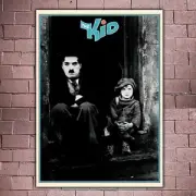 Vintage Film Poster The Kid Brat Charlie Chaplin Size 50x70 CM