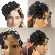 $299The Siren Crown Black Racer New Headband Fascinator Hair Pin Clip Tie