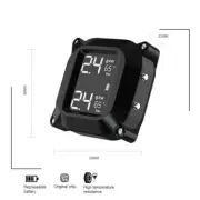 Waterproof Wireless Motorcycle TPMS Tire Tyre Pressure Monitor System +2 Sensor