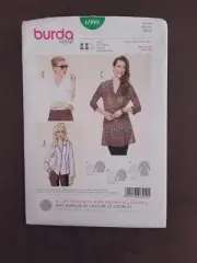Burda Ladies Sewing Pattern 6909 - Feminine Blouses Sizes: 8-20 UNCUT