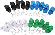 Trisar 20Pcs 4 Colors Slipper Keychain, Cute Mini Shoes Charms Keyring, Bulk Key Chain Charms, for Bags, Clothes, School Bags on Key Chains, Funny Gifts for Girls Boys