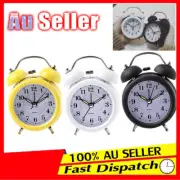 Analogue Desk Alarm Clock Retro Battery Loud Bedside Clocks Twin Bell Vintage