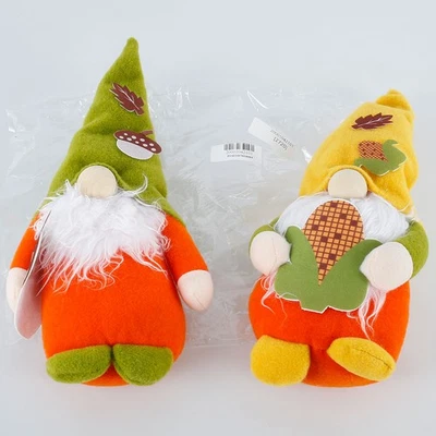 2Pack Christmas Faceless Dolls Kit Plush Santa Gnome Dolls Thanksgiving texdJ