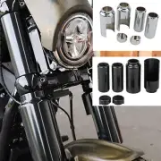 Black & Chrome Upper Lower Fork Cover Set For Harley Softail Breakout FXBR 2018+