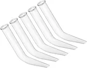 Anneome 5pcs Tail Laboratory Supplies Distillation Tube Chemistry Class Equipment Ox Horn Tube Laboratory Teaching Equipment Laboratory Apparatus Glass Transparent