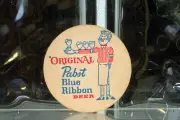 8 Original Pabst Blue Ribbon Beer 3.5" Round Coasters Color Printed Both Sides