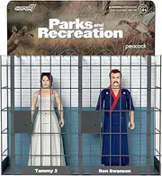 Super7 Parks and Recreation Ron and Tammy 2 Wedding Night - (2-Pack) 3.75" Parks and Rec Action Figures with Accessory Classic TV Show Collectibles and Pop Culture Toys