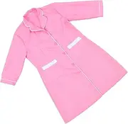 FOMIYES Beautician Overalls Barber Apron Work Shirts Hair Salon Work Clothes Short Sleeve Blouses for Women Hairdresser Smock White Dressy Dress Blouse for Stylist Nylon Pink