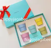TIFFANY & CO BONE CHINA Espresso Paper Cup set of 5 w/ Box Tiffany Blue et al