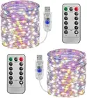 [2 Pack] 10M/33Ft Fairy Lights USB Powered String Lights 100 Led Christmas Ligh