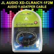 JL AUDIO XD-CLRAICY-1F2M (90433) Y TWISTED PAIR RCA AMP CABLE 1 FEMALE 2 MALE