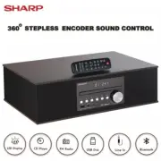 Sharp Vintage Retro Look Micro Wireless Bluetooth Audio Streaming CD Player