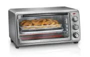 Hamilton Beach 31143 4-Slice Toaster Oven with 5 Cooking Modes Bake 1100 W
