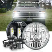 Pair 7inch Round LED Headlights Hi/Lo Beam DRL For Ford 1989-1995 Suzuki Samurai
