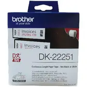 Brother DK 22251 Paper Tape 62mm wide Black & Red on White