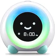 LittleHippo MELLA Ready to Rise Kids Sleep Trainer, Night Light and Sound Machine (Arctic Blue)