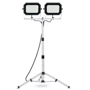 UFOND 20000 Lumen Work Lights with Stand 200W Dual Head LED Work Light Waterproo