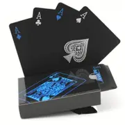 Playing Cards Waterproof Pure Black Plastic Poker