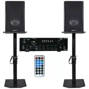 E-Lektron BK55S Bluetooth Digital Amplifier Monitor HIFI Speaker Stereo w Stands