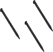 XHBTS 3 Pcs Plastic Replacement Touch Screen Stylus Pen, Compatible with Nintendo New 3DS XL, New 3DS LL (Black)