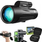 12x50 Monoculars for Adults High Powered, Low Light Binocular One Eye Black