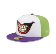 The Joker Batman "Smile" Green NEW ERA 59FIFTY Hat Cap Brand New Rare 7 1/2 NWT