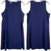 New SPANX Get Moving Racerback Zip Front Easy Access Dress Size 1X Lapis Blue