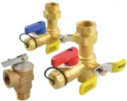 NEW RHEEM Richmond RTG20326 GAS Tankless WATER HEATER Service Valve Kit, Brass