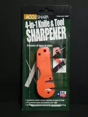 ACCU SHARP 4-In-1 Knife & Tool Sharpener Keep Your Edge Fortune NEW FAST SHIP B2