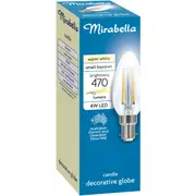 Mirabella LED Candle Filament SBC 4W 470LM Warm White each