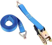 OKUMEYR 1 Set Strap Hook Rack Cargo Fastening Belt Cargo Lashing Belt Cargo Tightening Belt Adjustable Truck Buckle Ratchet Belt Binding Device Cinch Winch Stainless Steel Blue