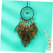 Dream Catcher with Peacock Feather Nursery School Kid Bedroom, Wedding, Home
