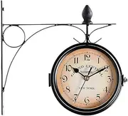 Outdoor Wall Clock, Weatherproof, Double Sided Garden Wall Clocks, Ornaments