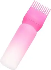 scalp comb | root comb container with graduated scale | 6 ounce reusable oil applicator shampoo bottle | oil comb brush | hair oil applicator | bottle root comb | applicator bottle with scalp massager