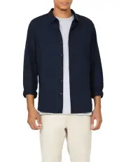 [Van Heusen] Never Tuck Washed Dobby Shirt in Navy