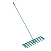 10x75cm Lawn Leveling Rake Heavy Duty Steel Handle for Garden and Lawn Use