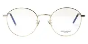 Saint Laurent SL 237/F Eyeglasses Men Gold Round 52mm New 100% Authentic
