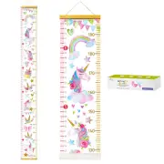 Kids Growth Chart Height Measuring Chart, Unicorn Canvas Wall Hanging Rulers for