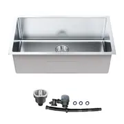 Kitchen Sink, 304 Stainless Steel Drop-In Sinks, Undermount Single Bowl Basin with Accessories(Pack of 3), Household Dishwasher Sinks for Workstation, RV, Prep Kitchen, and Bar Sink, 30