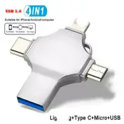 4 in 1 USB 3.0 Flash Drive Photo Memory Stick For iPhone iPad Samsung PC