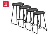 Set of 4 Shangri-La Lewis Bar Stools (Black)
