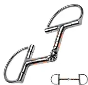 Stainless Steel Horse Bit - Copper Roller Mouth, D Ring Snaffle Professional Ring Snaffle Bit, A Common Design, Professional Riding Equipment for Gentle Control, Improves Performance