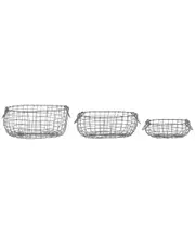 Esschert Design USA Set of 3 Oval Wire Baskets