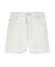 Isabel Marant Lesia Logo Patch Denim Shorts FR36,FR40 White