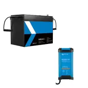 1PC 12V 200Ah Lithium Battery 1PC Victron Blue Smart IP22 LiFePO4 Charger 30A