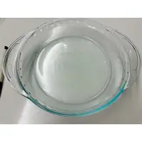 在飛比找蝦皮購物優惠-康寧Pyrex 24cm大尺寸 圓型耐熱玻璃盤 二手少用近全