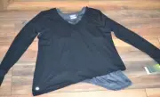 DryTek Tek Gear On the Go Athletic Layered Top Tank & Long Sleeve Dual Shirt Blk