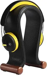 Samdi Wooden Headphone Stand for Beats Sony Sennheiser Philips Skull Candy Plantronics Bose JVC Gaming DJ Logitech Panasonic and Suitable All Headset Brand Black