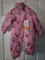 Roxy Infant Snowsuit Rose Baby 6 Month Animals Skiing Sledding Winter Dryflight